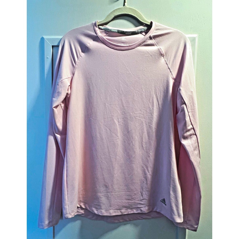 adidas Golf Women's Climacool Pink Long Sleeve Crew Neck Stretch Shirt M